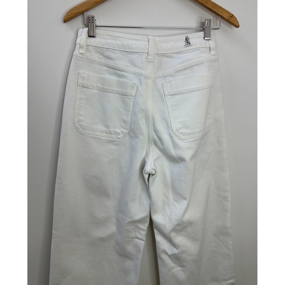 Altar'd State Kristian High Rise Pocket Jeans White Denim Wide Leg Size 27 - Picture 10 of 13